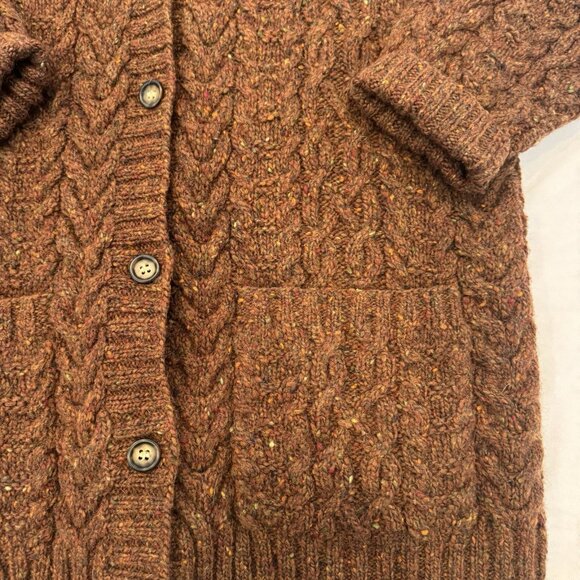 Vintage Jones New York Medium Mohair Wool Blend Long Grandpa Cardigan Sweater - Picture 4 of 9